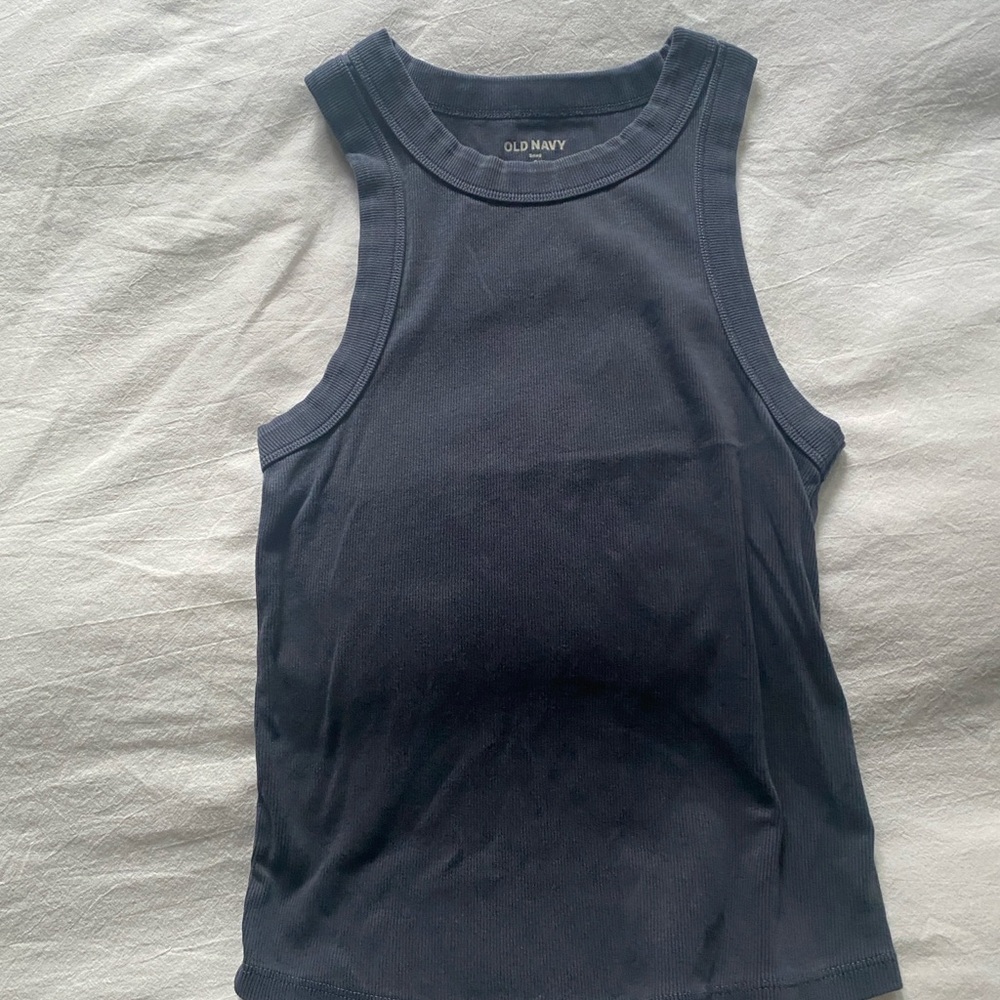 Old Navy Dark Blue Ribbed Tank Top